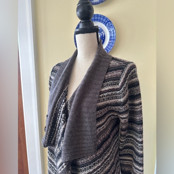 Eddie Bauer | Wool/Cashmere Blend Open Front Drape Cardigan - Picture 3 of 9
